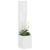 Vidaxl tuin privacy screen bloemen wit 32 x 140 cm koudgewalst staal