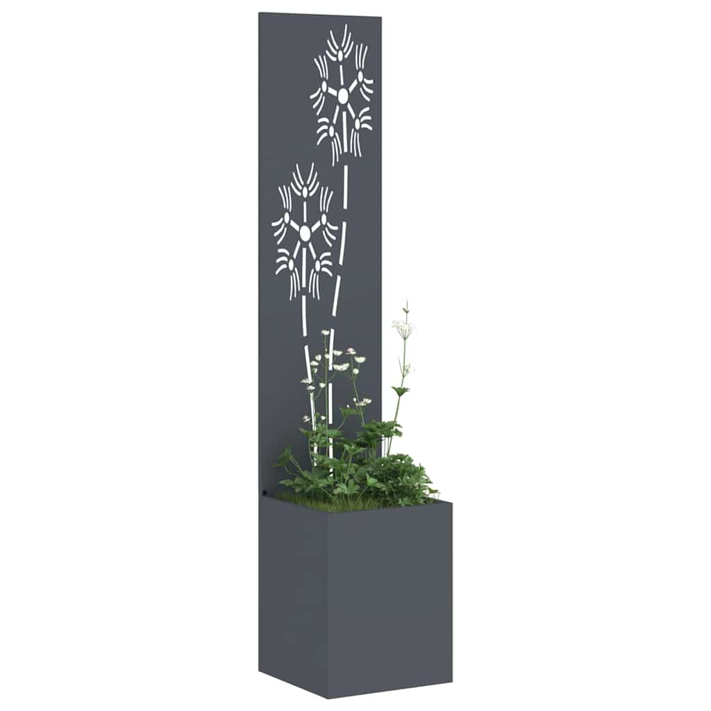 Vidaxl tuin privacy screen antraciet 32 x 140 cm koudgewalst staal