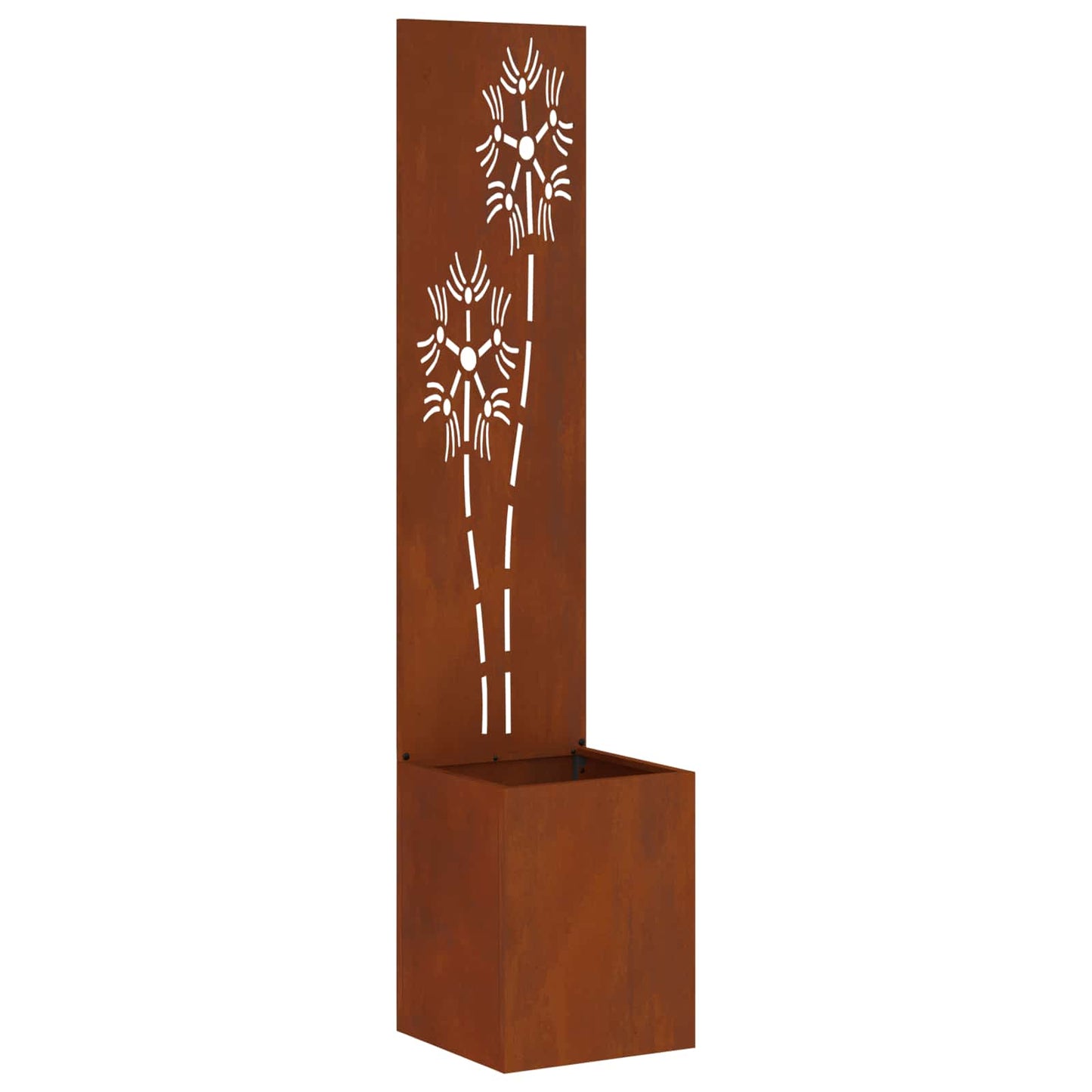 Vidaxl schermo privacy da giardino arrugginito 32 x 32 x 150 cm in acciaio corten