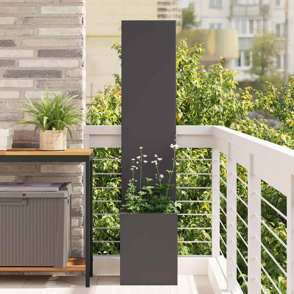 Vidaxl tuin privacy screen zwart 32 x 32 x 150 cm koudgewalst staal