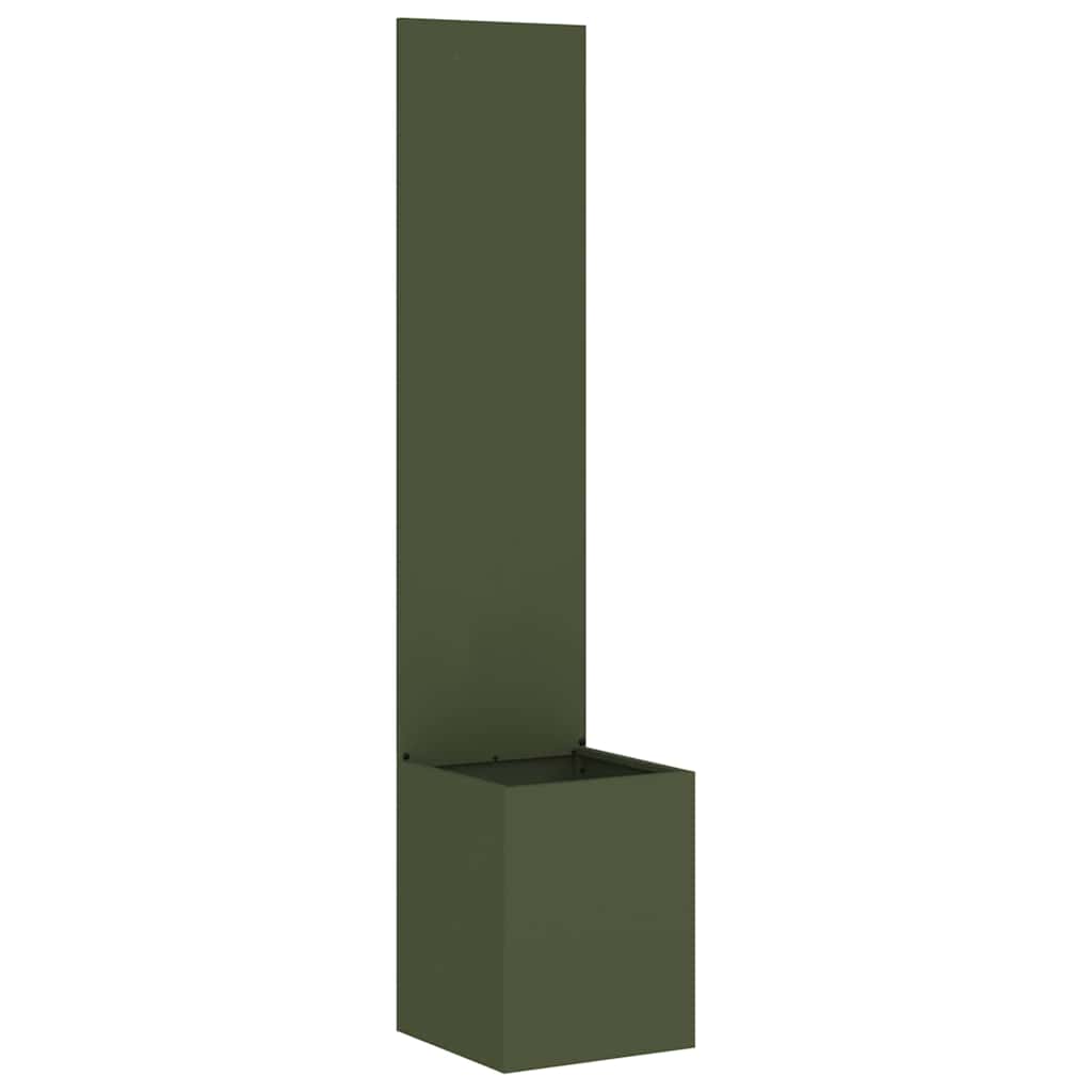 Vidaxl tuin privacy screen olijfgroen 32 x 140 cm koudgewalst staal