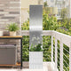 VidaXL protección visual para jardín calado plateado 32 x 140 cm acero inoxidable