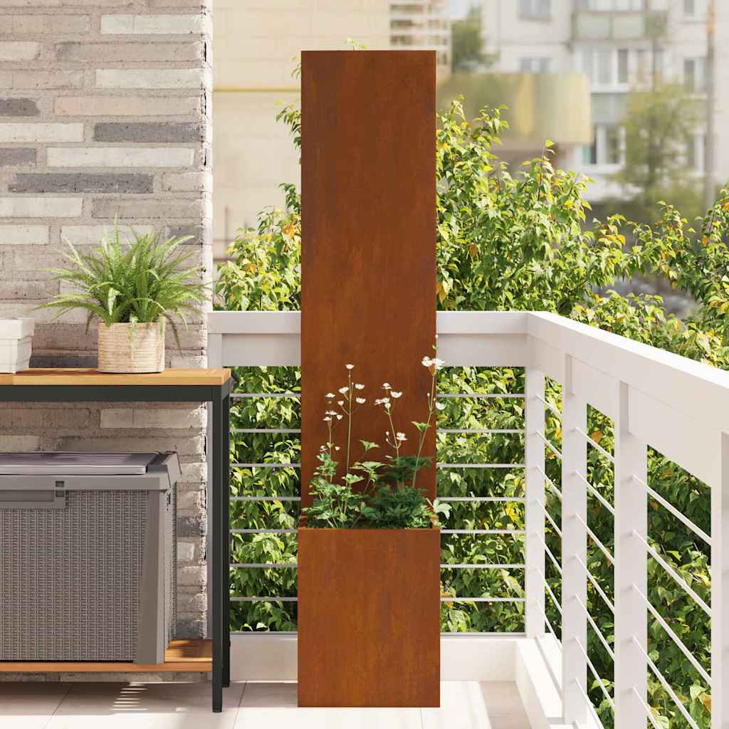 Vidaxl tuin privacy screen roestig 50 x 32 x 150 cm cortenstaal