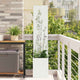Vidaxl tuin privacy screen bloemen wit 32 x 140 cm koudgewalst staal