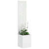 Vidaxl tuin privacy screen bloemen wit 32 x 140 cm koudgewalst staal
