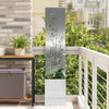 VidaXL protección visual para jardín flores plata 32 x 140 cm acero inoxidable