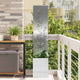 VidaXL protección visual para jardín flores plata 32 x 140 cm acero inoxidable