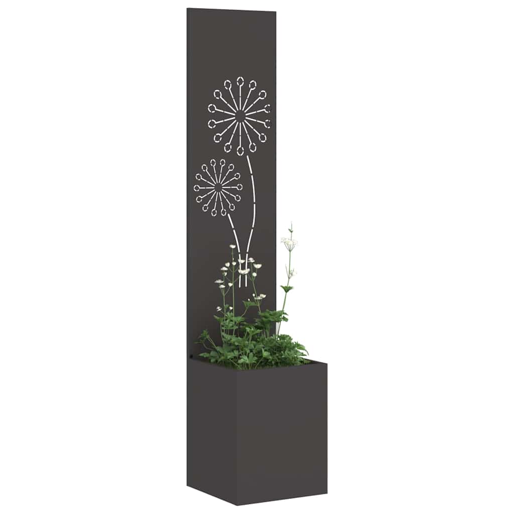 Vidaxl tuin privacy screen zwart 32 x 32 x 150 cm koudgewalst staal