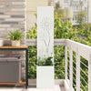 VidaXL paravento da giardino traforato bianco 32 x 140 cm in acciaio laminato a freddo
