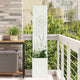 Vidaxl tuin privacy screen fretwerk wit 32 x 140 cm koudgewalst staal