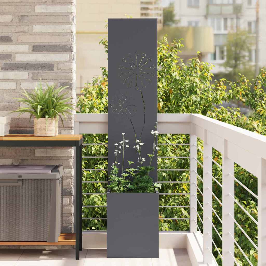 Vidaxl tuin privacy screen antraciet 32 x 140 cm koudgewalst staal