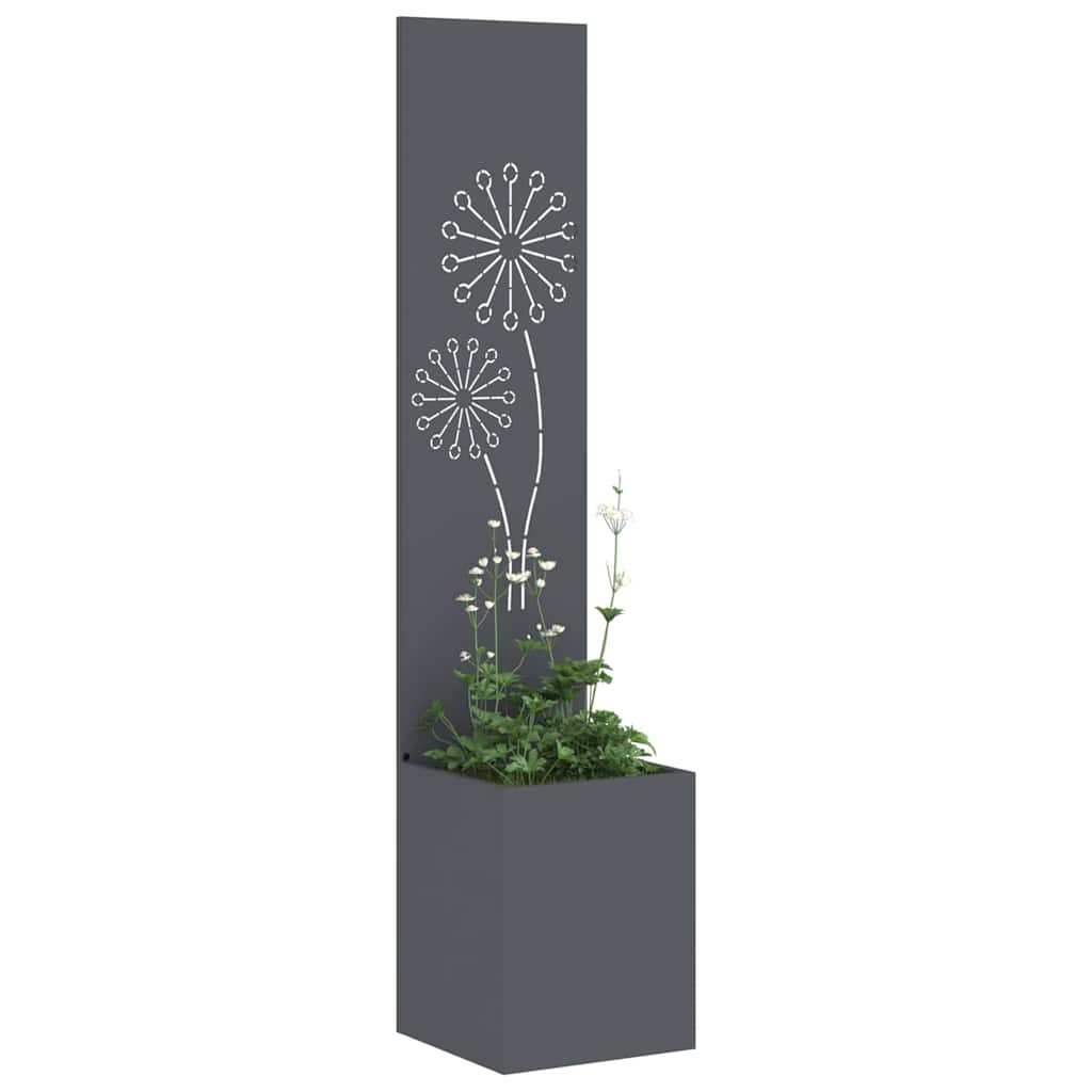 Vidaxl tuin privacy screen antraciet 32 x 140 cm koudgewalst staal