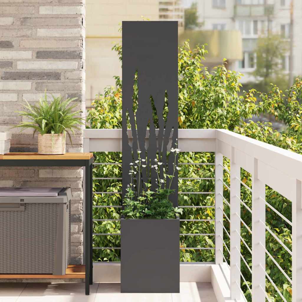 Vidaxl tuin privacy screen zwart 32 x 32 x 150 cm koudgewalst staal