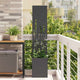 Vidaxl tuin privacy screen zwart 32 x 32 x 150 cm koudgewalst staal