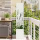 Vidaxl tuin privacy screen fretwerk wit 32 x 140 cm koudgewalst staal
