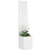 Vidaxl tuin privacy screen fretwerk wit 32 x 140 cm koudgewalst staal
