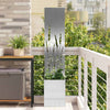 VidaXL protección visual para jardín calado plateado 32 x 140 cm acero inoxidable