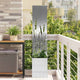 VidaXL protección visual para jardín calado plateado 32 x 140 cm acero inoxidable