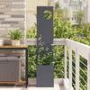 Vidaxxl paravento da giardino antracite 32 x 140 cm in acciaio laminato a freddo
