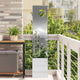 VidaXL protección visual para jardín calado plateado 32 x 140 cm acero inoxidable