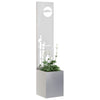 VidaXL protección visual para jardín calado plateado 32 x 140 cm acero inoxidable