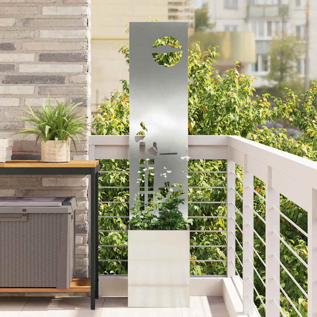 Vidaxl tuin privacy screen zilver 32 x 140 cm gegalvaniseerd staal