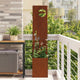 VidaXL protección visual para jardín calado oxidado 32 x 140 cm acero corten