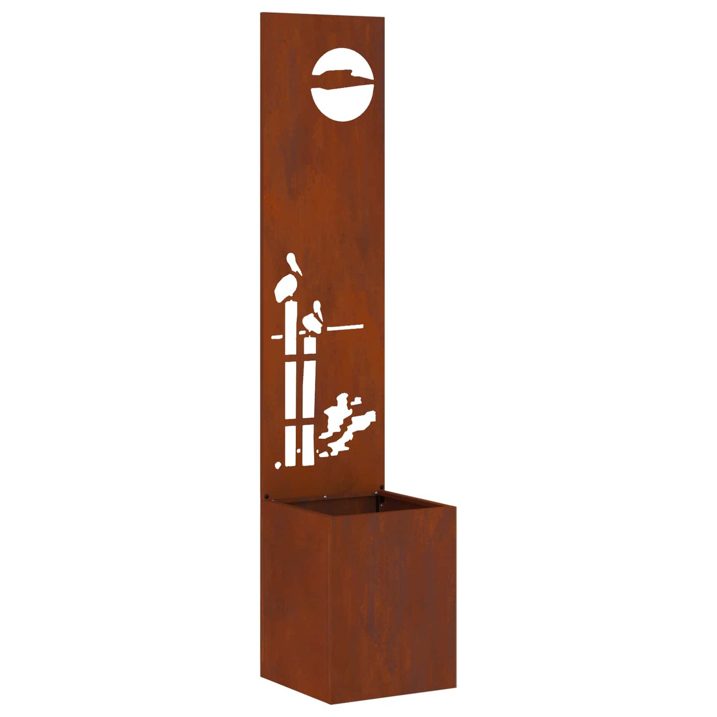 VidaXL protección visual para jardín calado oxidado 32 x 140 cm acero corten
