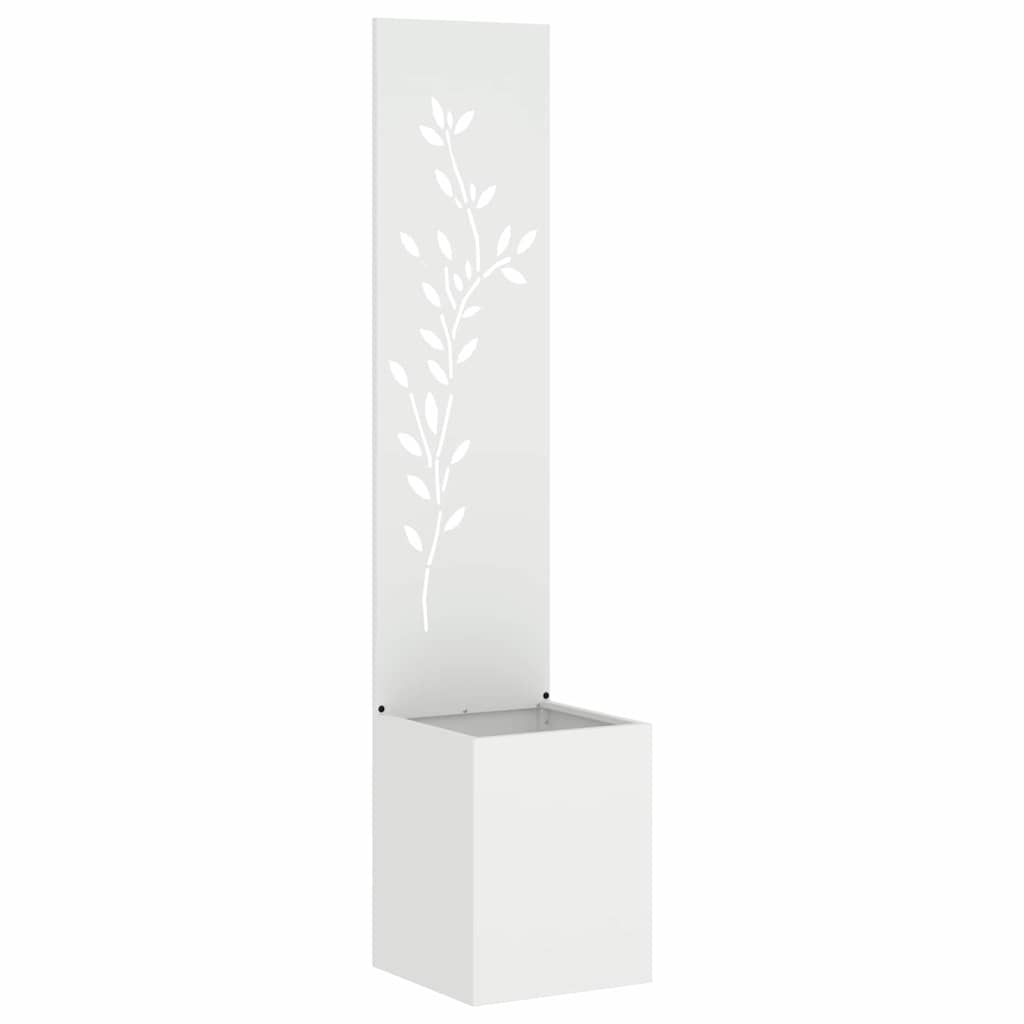 VidaXL protección visual para jardín blanco 32 x 32 x 150 cm acero laminado en frío