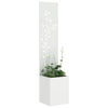 Vidaxl tuin privacy screen wit 32 x 32 x 150 cm koudgewalst staal