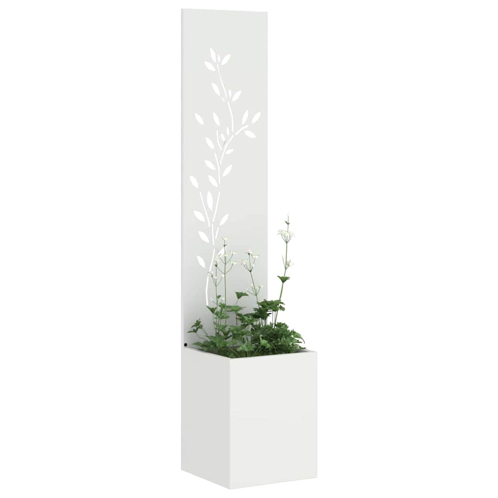 Vidaxl tuin privacy screen wit 32 x 32 x 150 cm koudgewalst staal