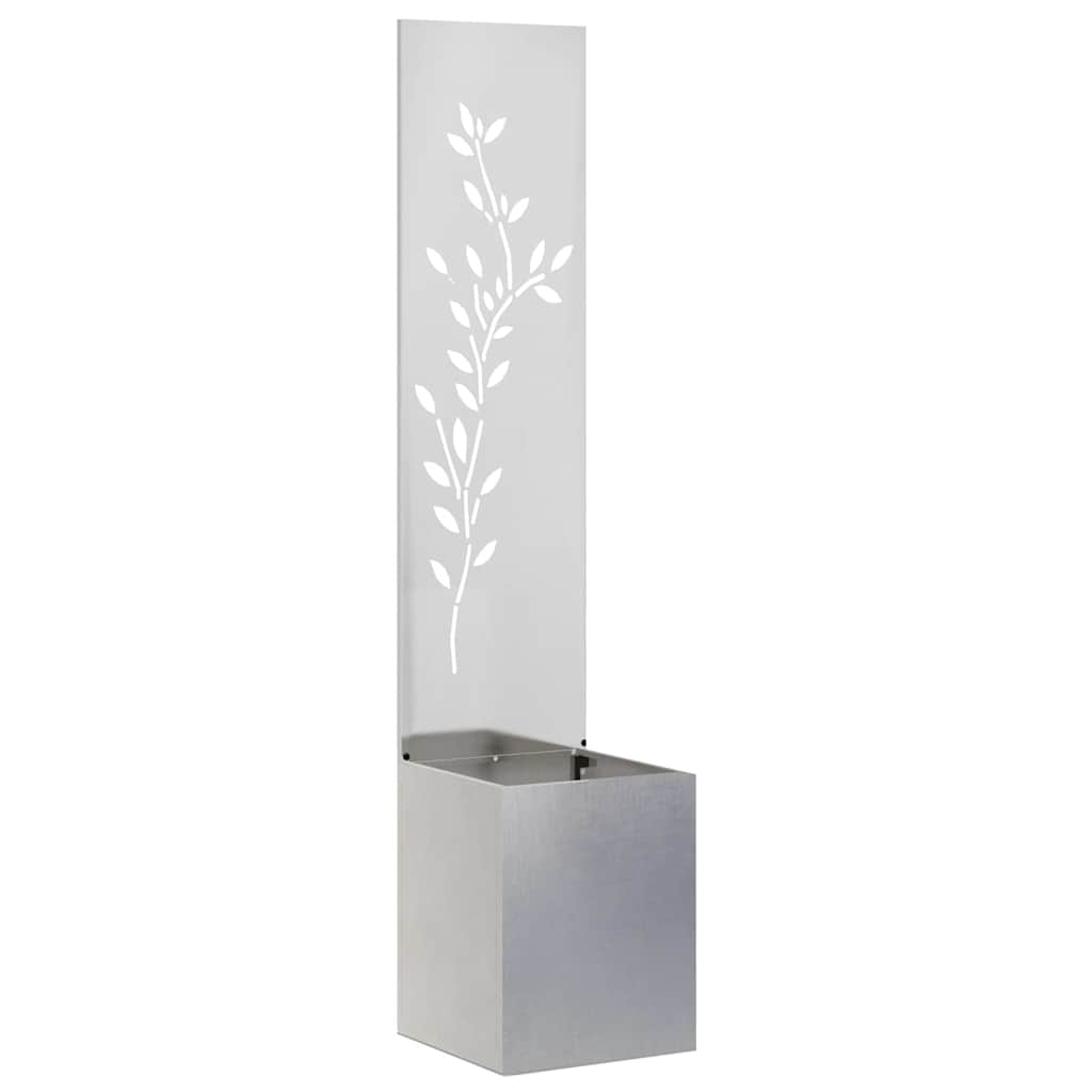 VidaXL protección visual para jardín plata 32 x 32 x 150 cm acero inoxidable