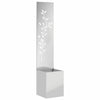 VidaXL paravento da giardino fiori argento 32 x 32 x 150 cm