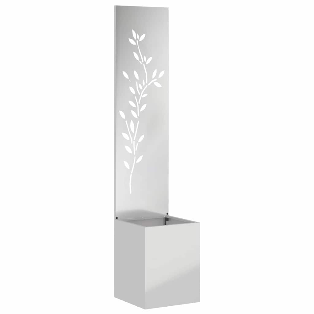 VidaXL protección visual para jardín flores plata 32 x 32 x 150 cm