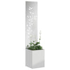 VidaXL paravento da giardino fiori argento 32 x 32 x 150 cm