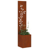 Vidaxl mampara de privacidad para jardín oxidado 32 x 32 x 150 cm acero corten