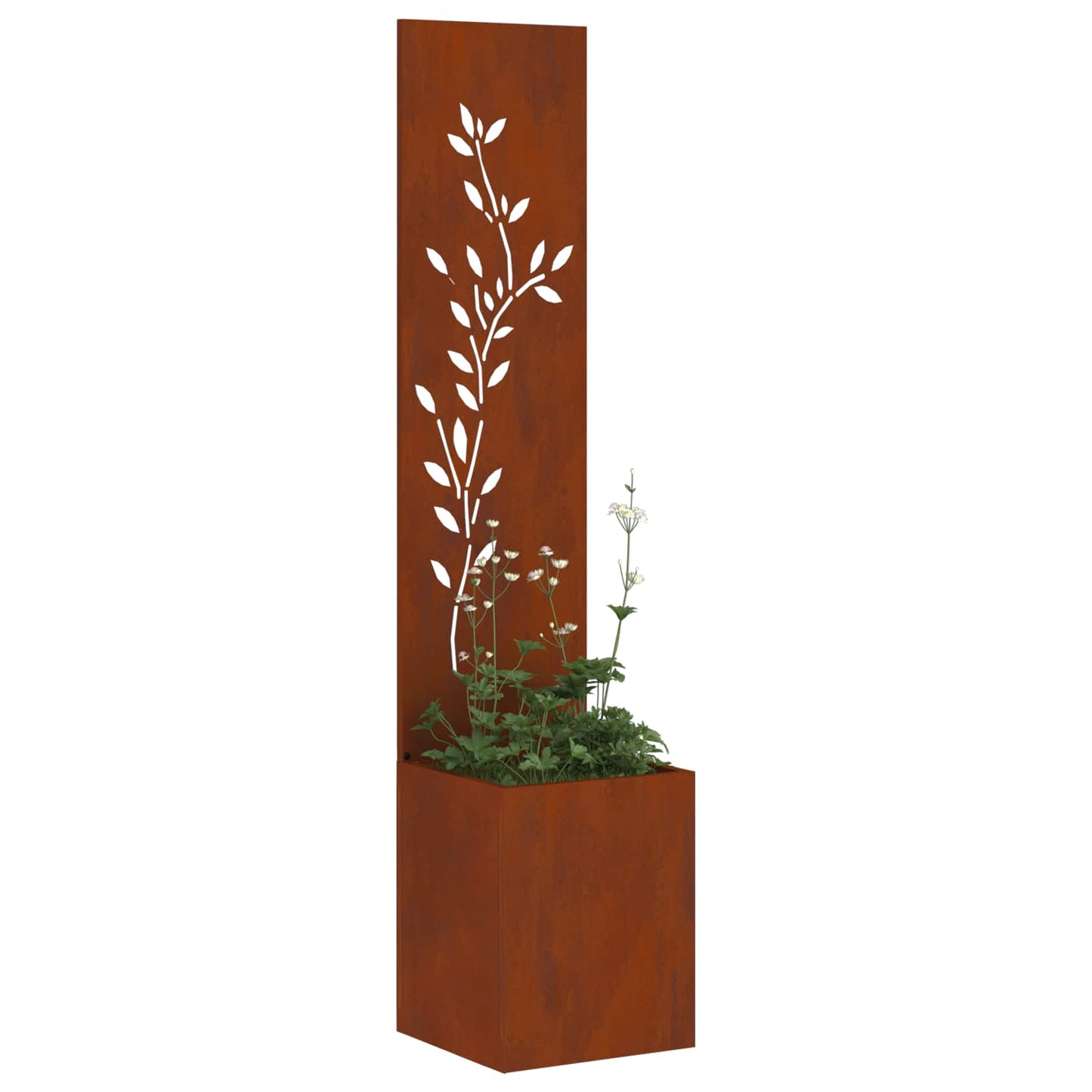 Vidaxl mampara de privacidad para jardín oxidado 32 x 32 x 150 cm acero corten