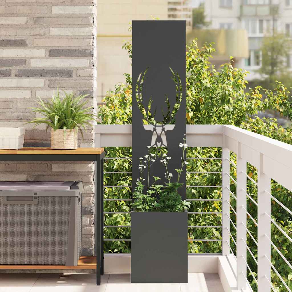 Vidaxl tuin privacy screen zwart 32 x 32 x 150 cm koudgewalst staal