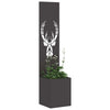 Vidaxxl schermo privacy da giardino nero 32 x 32 x 150 cm in acciaio laminato a freddo