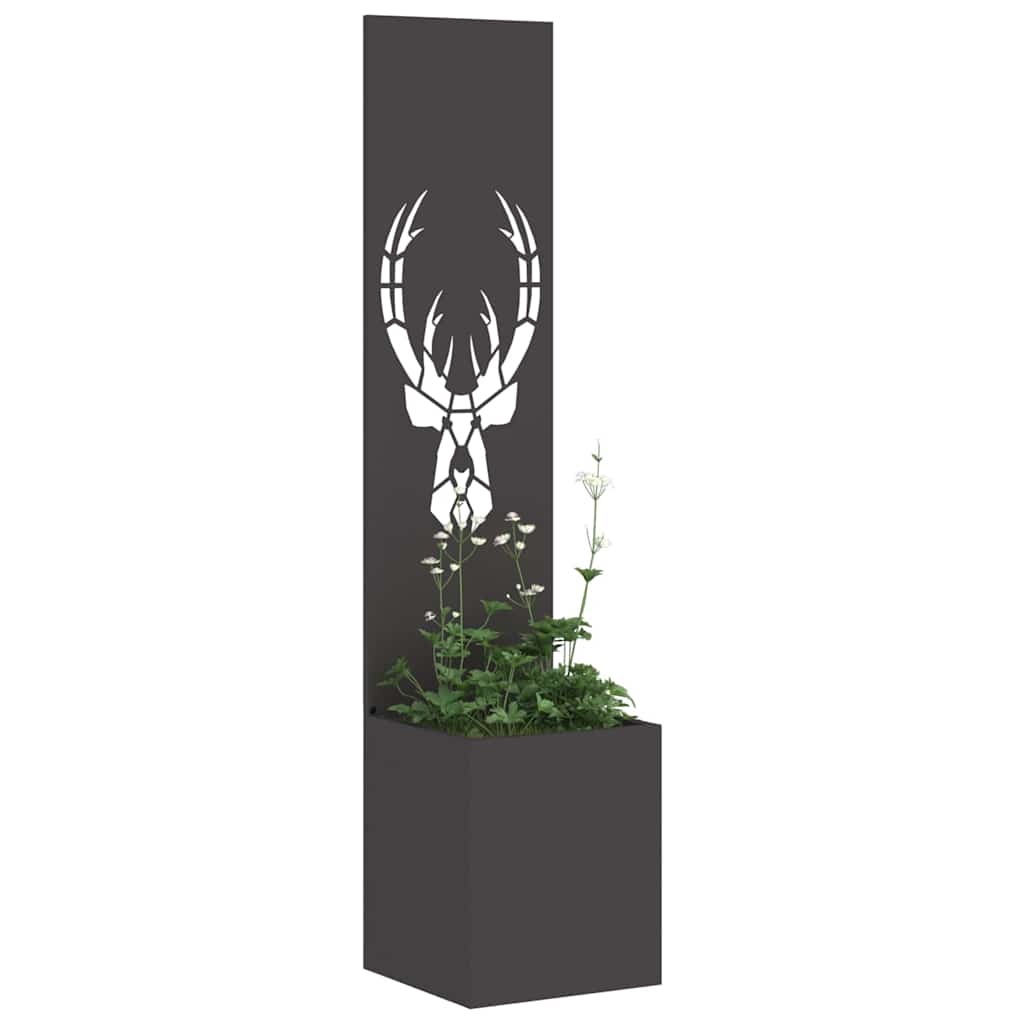 Vidaxl tuin privacy screen zwart 32 x 32 x 150 cm koudgewalst staal