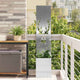 VidaXL protección visual para jardín plata 32 x 32 x 150 cm acero inoxidable
