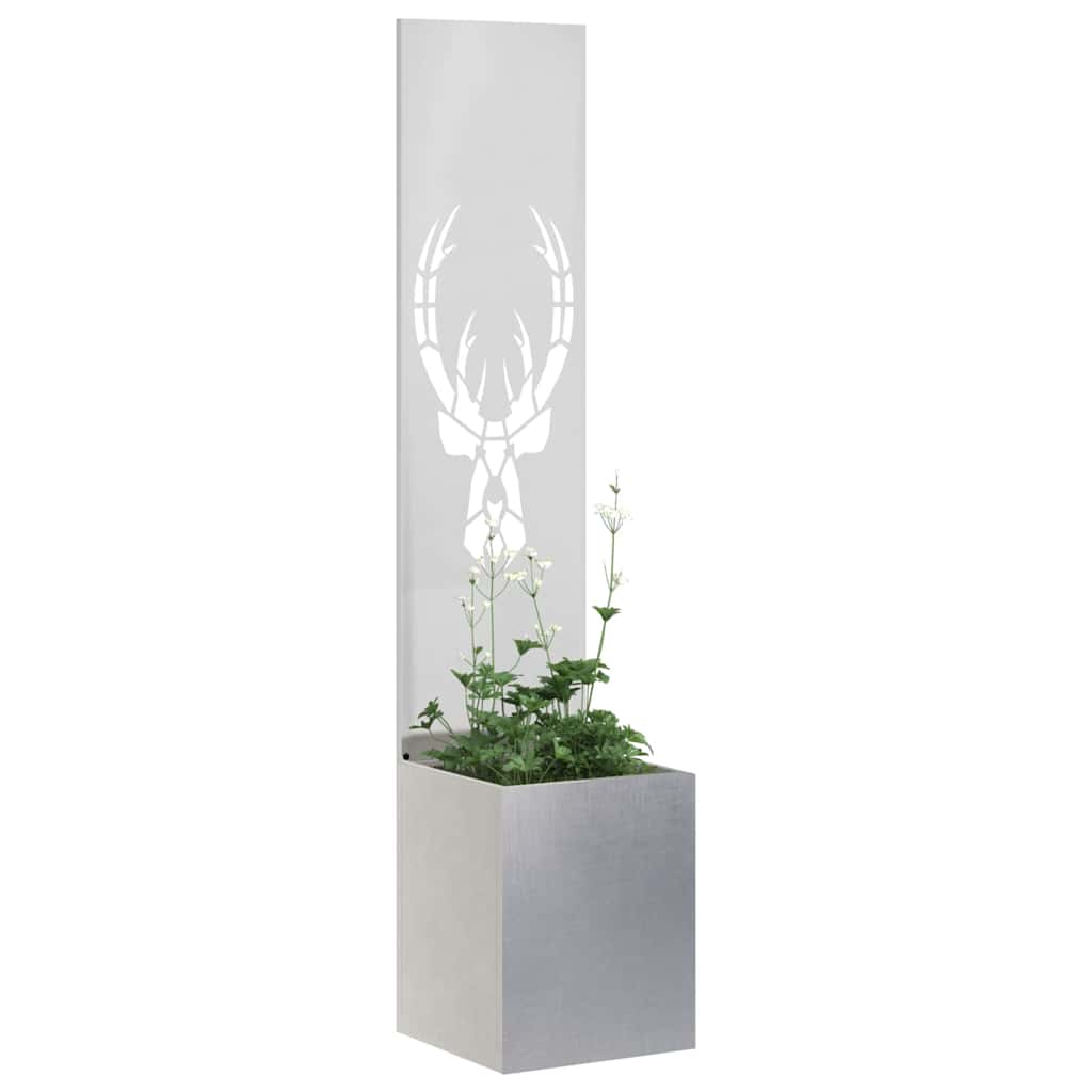 VidaXL protección visual para jardín plata 32 x 32 x 150 cm acero inoxidable