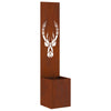 Vidaxxl mampara de privacidad para jardín animal print oxidado 32 x 140 cm acero corten