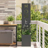 Vidaxxl schermo privacy da giardino nero 32 x 32 x 150 cm in acciaio laminato a freddo
