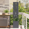 VidaXL paravento da giardino traforato antracite 32 x 32 x 150 cm