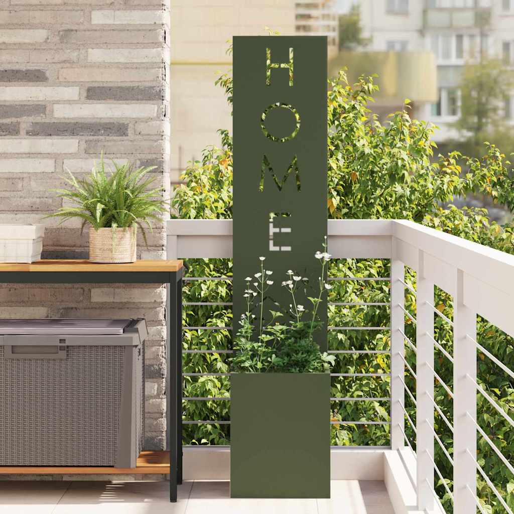 VidaXL protección visual para jardín calado verde oliva 32 x 32 x 150 cm