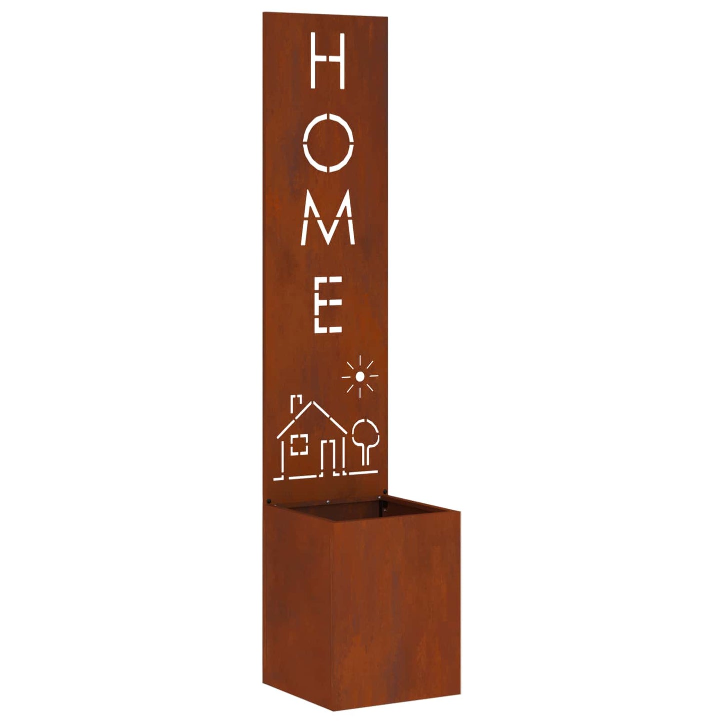 Vidaxl schermo privacy da giardino arrugginito 32 x 32 x 150 cm in acciaio corten