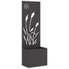 Vidaxl tuin privacy screen zwart 50 x 140 cm koudgewalst staal