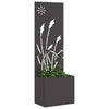 Vidaxxl schermo privacy da giardino nero 50 x 140 cm in acciaio laminato a freddo