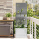 VidaXL protección visual para jardín calado plateado 50 x 140 cm acero inoxidable
